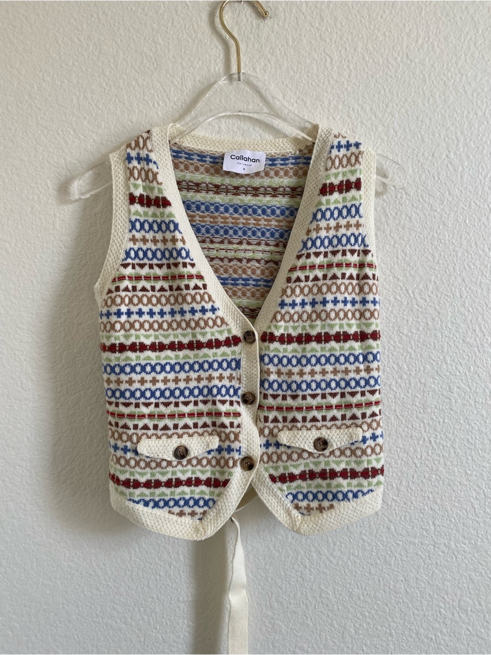 Callahan Wray Sweater Vest Knit Fall Vest - Picture 3 of 6